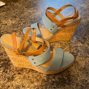 Denim Wedges